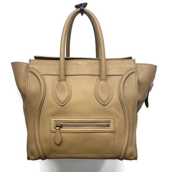 Celine Handbags - Celine - Taupe Mini Luggage Tote